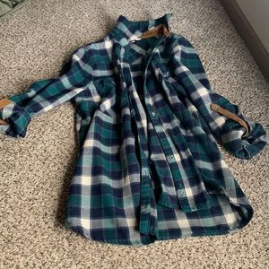 Flannel with suede accents